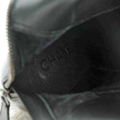 Chanel Calfskin CC Turnlock Knee High Boots 38 Black 10 of 10