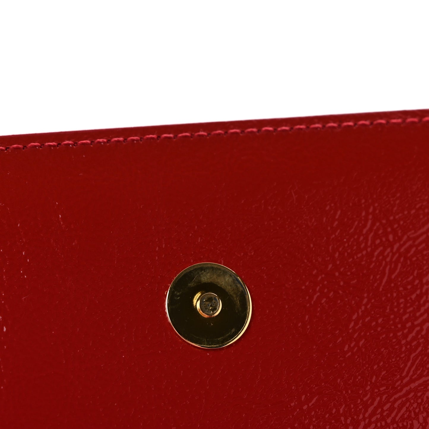 Textured Patent Monogram Large Belle De Jour Clutch Red