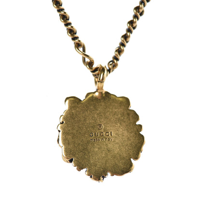 Gucci Metal Lion Head Necklace Gold 5 of 7