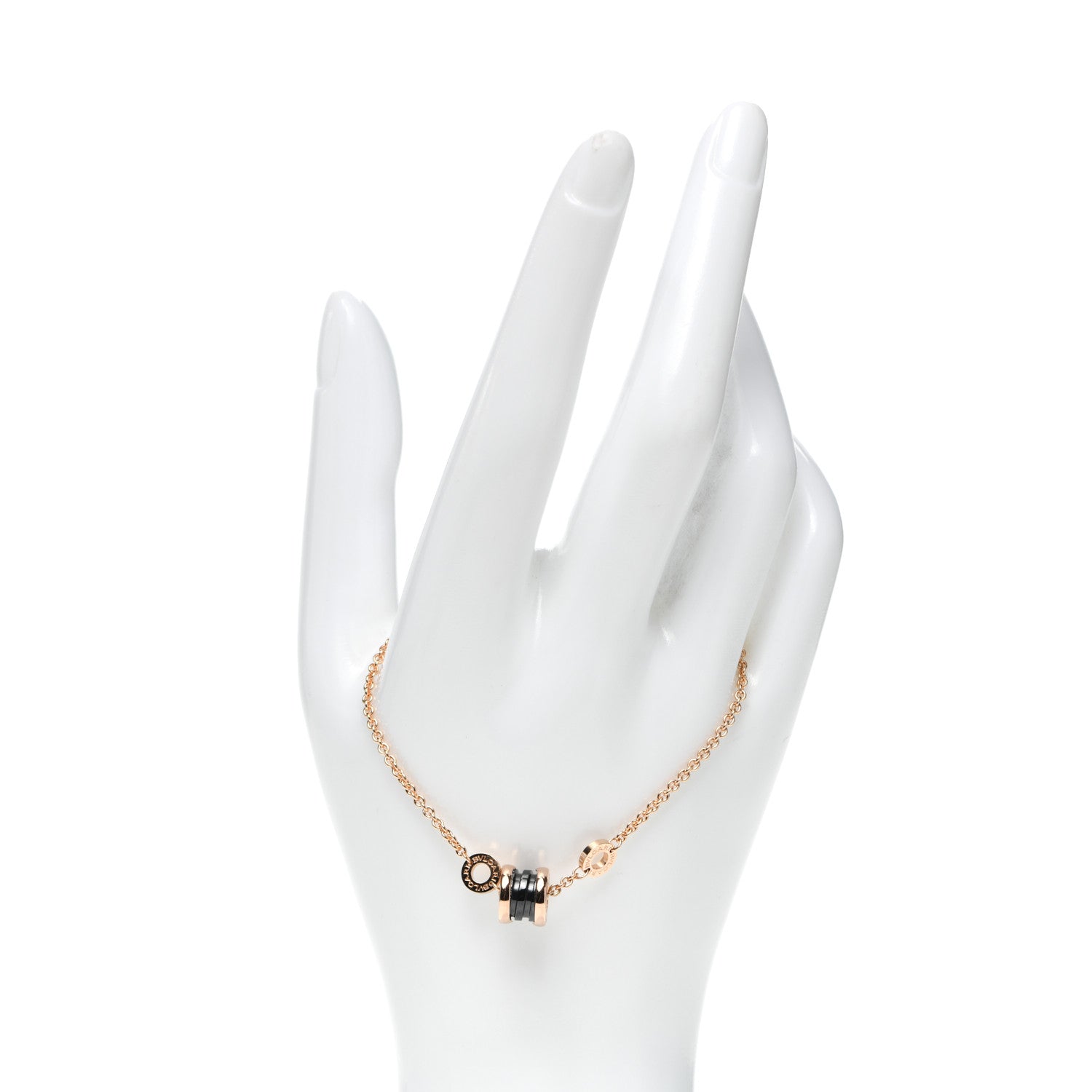 Bulgari 18K Rose Gold Black Ceramic B.Zero1 Bracelet 2 of 6
