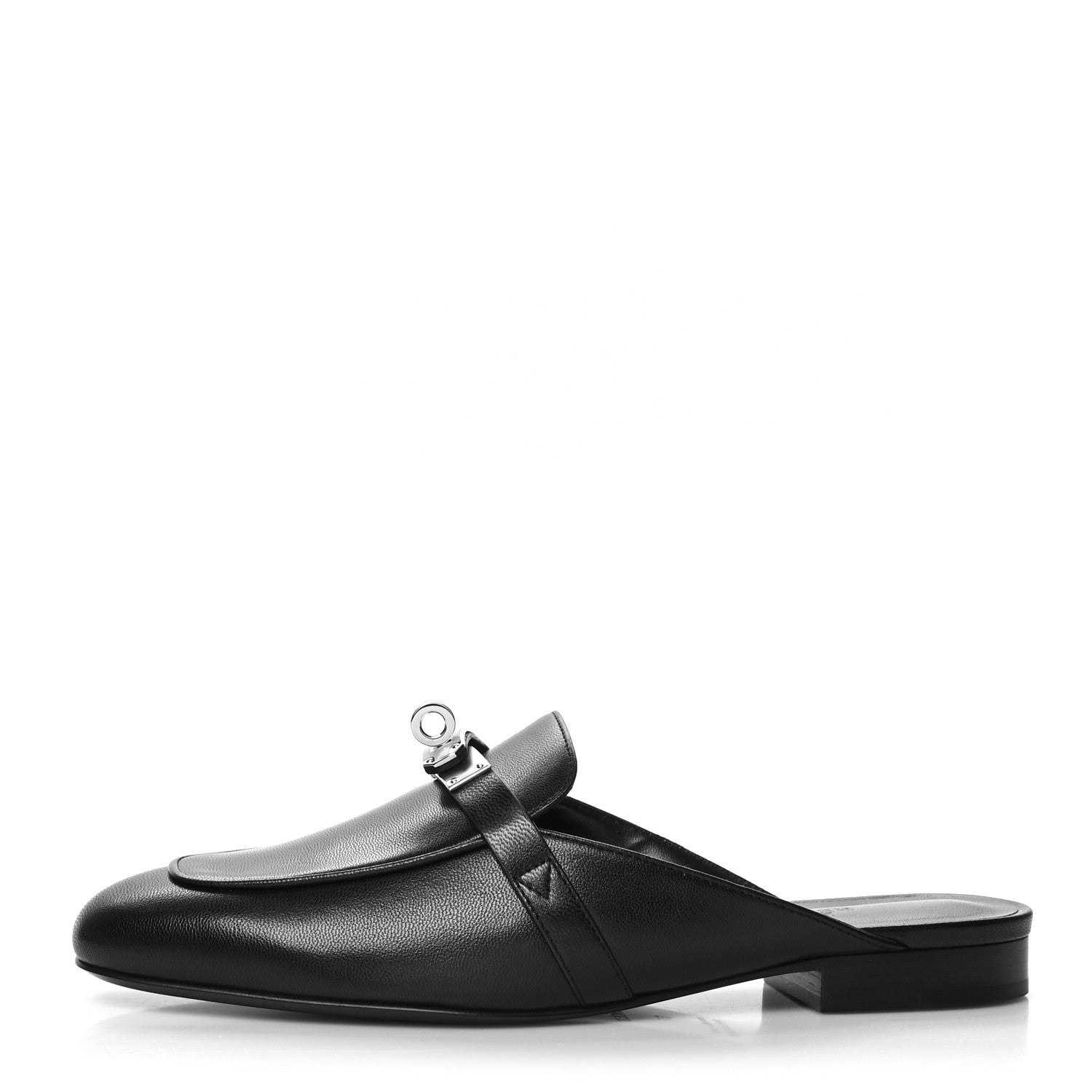 Hermes Goatskin Oz Mules 37 Black 1 of 9