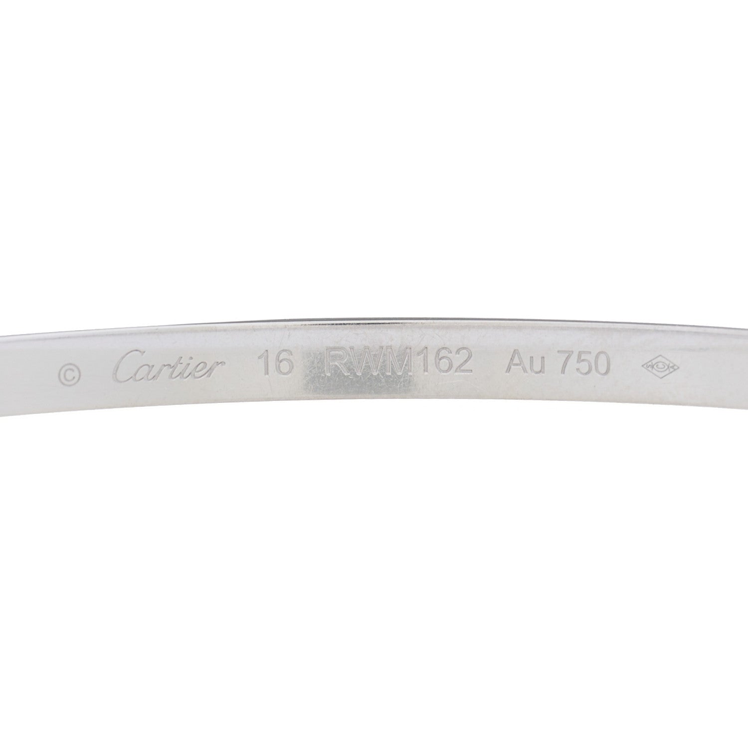 Cartier 18K White Gold 6 Diamond Small LOVE Bracelet 16 3 of 3