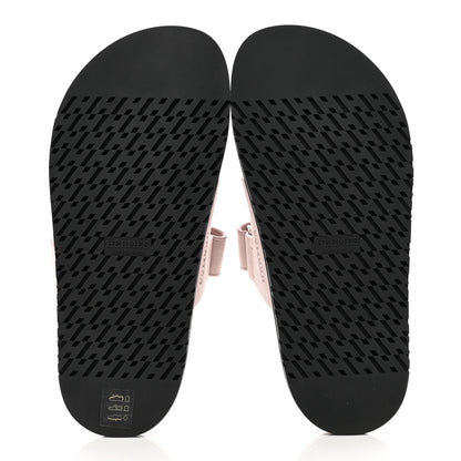 Hermes Suede Goatskin Womens Chypre Sandals 36.5 Rose Porcelaine 5 of 9