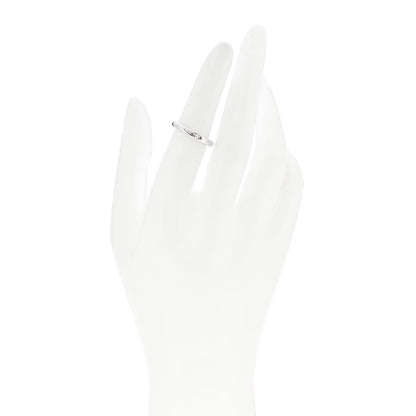 Tiffany Platinum Diamond Elsa Peretti Band Ring 50 5.5 2 of 5