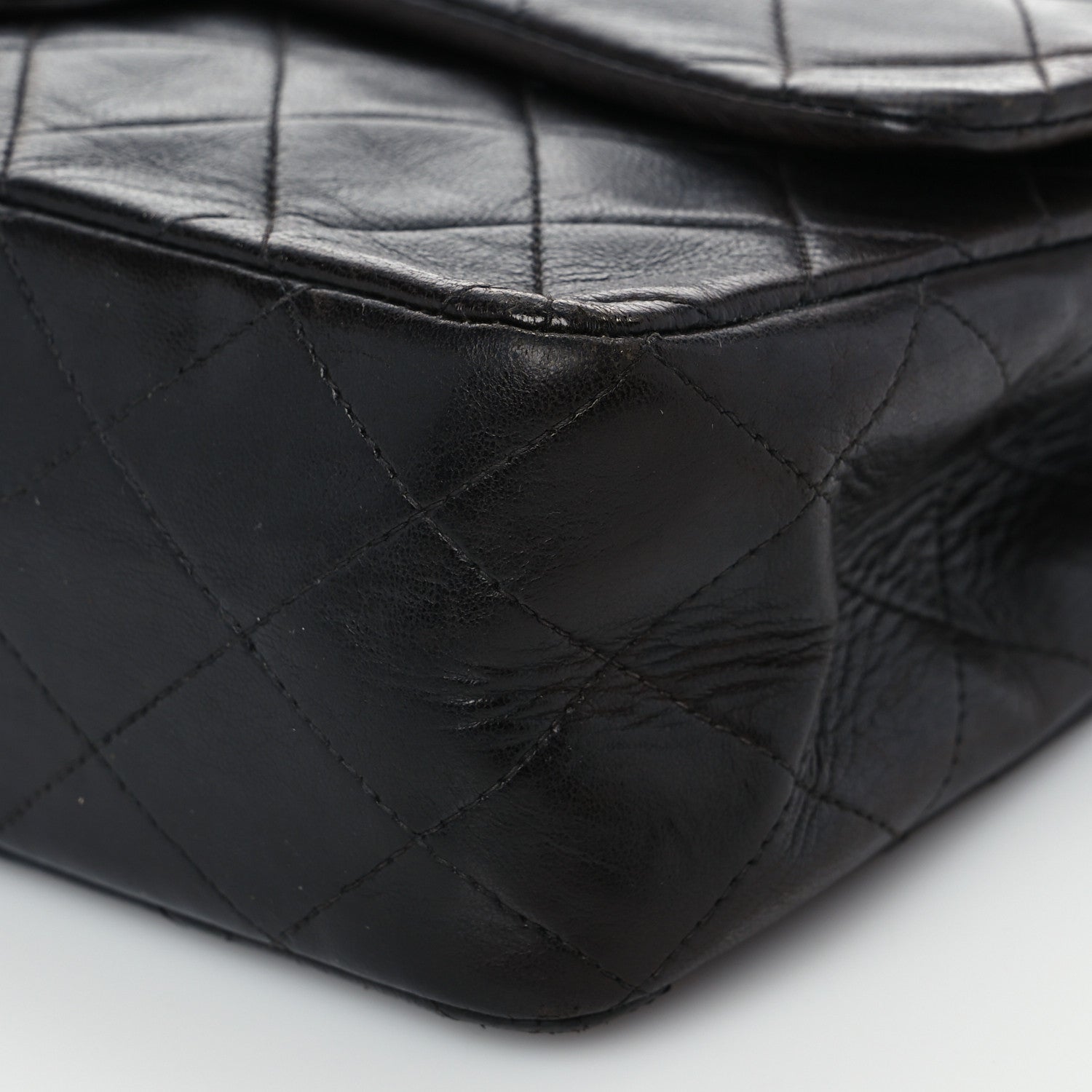 Chanel Lambskin Quilted Medium Double Flap Black 9 of 14