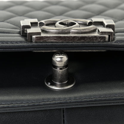 Chanel Calfskin Quilted Medium Boy Flap Black 15 of 18