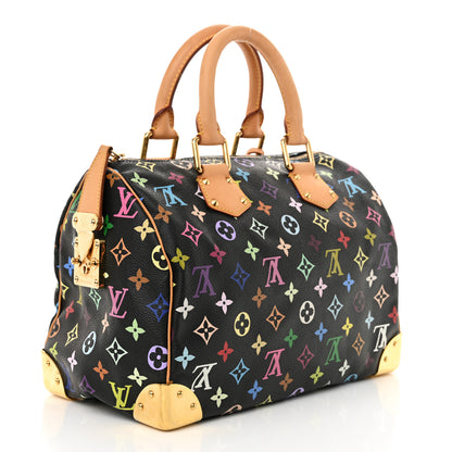Louis Vuitton Monogram Multicolor Speedy 30 Black 3 of 10