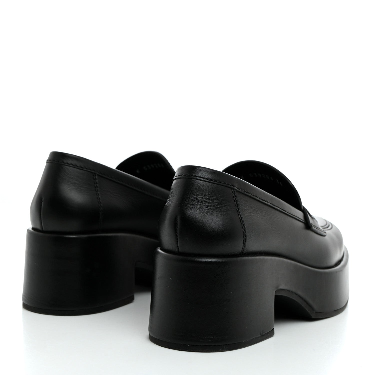 Chanel Calfskin CC Platform Loafers 36 Black 4 of 8