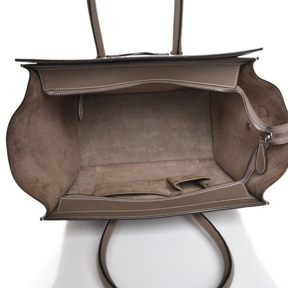 Celine Drummed Calfskin Mini Luggage Souris 5 of 8