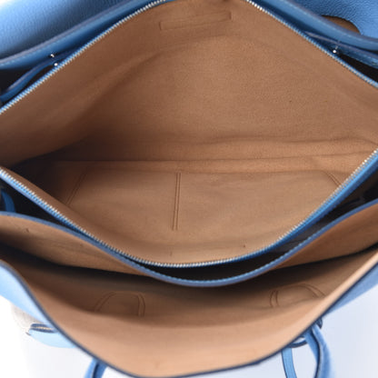 MCM Grained Calfskin Large Milla Tote Tile Blue 8 of 14