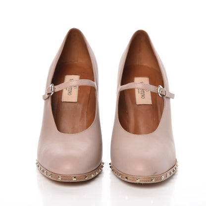 Valentino Garavani Calfskin Soul Rockstud Mary Jane 110mm Pumps 38 Poudre 2 of 13