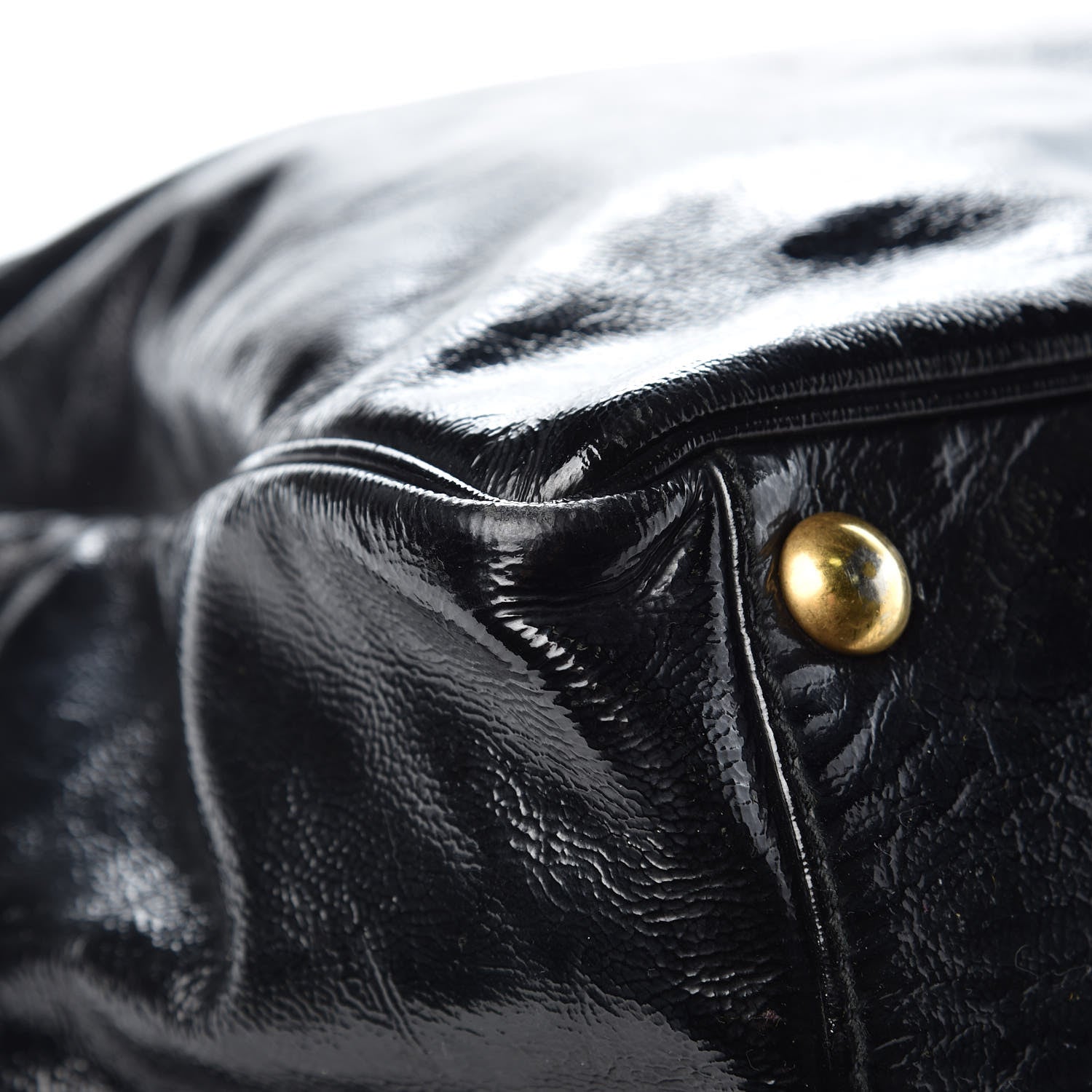 Saint Laurent Textured Patent Large Y-Mail Tote Black 11 of 13