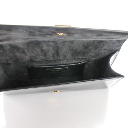 Saint Laurent Textured Patent Classic Monogram Clutch Black 5 of 6