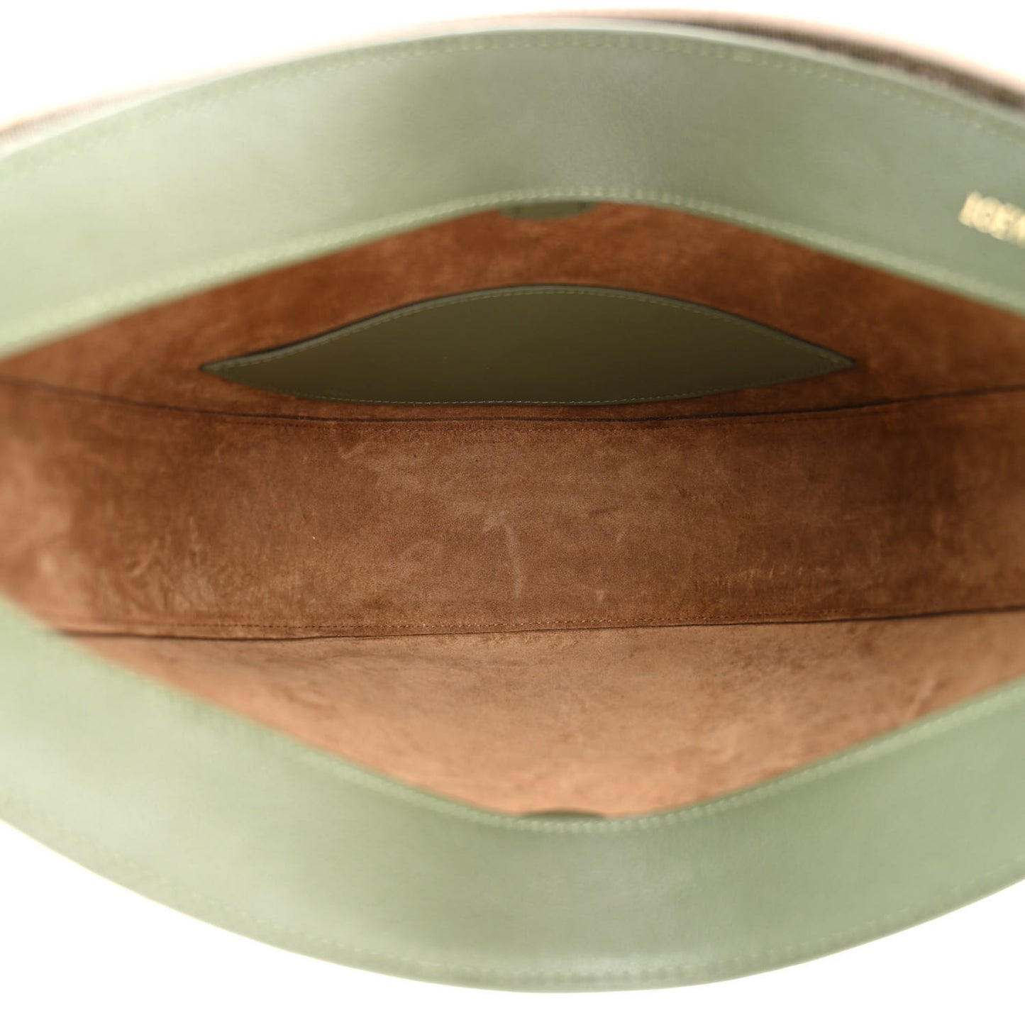 Satin Calfskin Jacquard Luna Bag Avocado Green