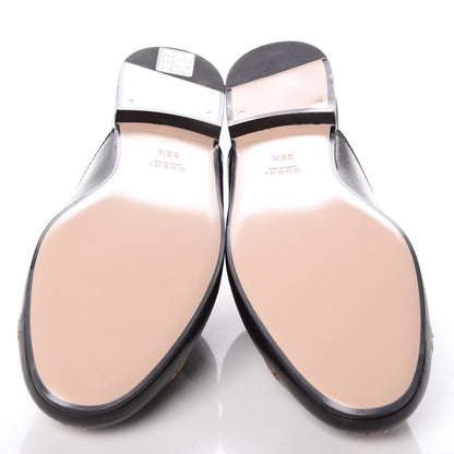 Gucci Goatskin Bee Star Embroidered Womens Princetown Slippers 38.5 Black 5 of 10