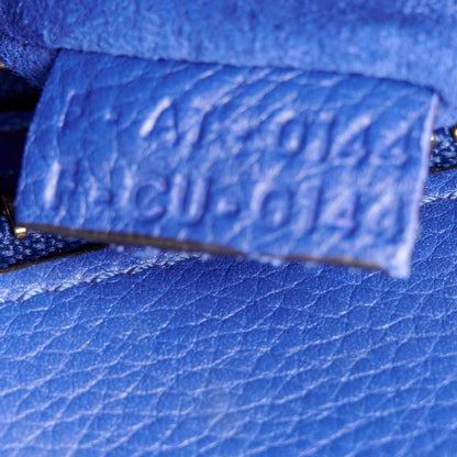 Celine Drummed Calfskin Micro Luggage Indigo 7 of 11