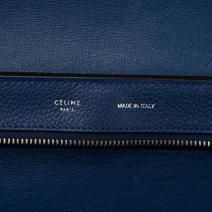 Celine Drummed Calfskin Suede Medium Trapeze Navy 6 of 16