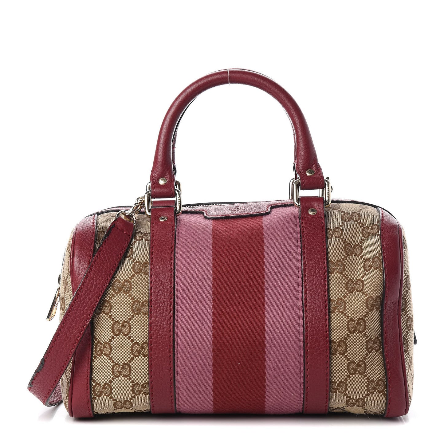 Monogram Cellarius Calfskin Vintage Web Small Boston Beige Ebony Soft Burgundy Peonia Flower Box Pink