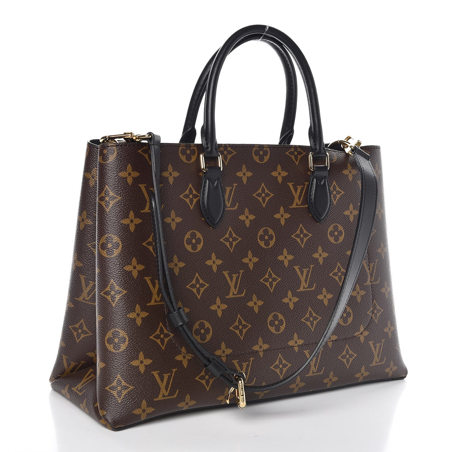 Monogram Flower Tote Black