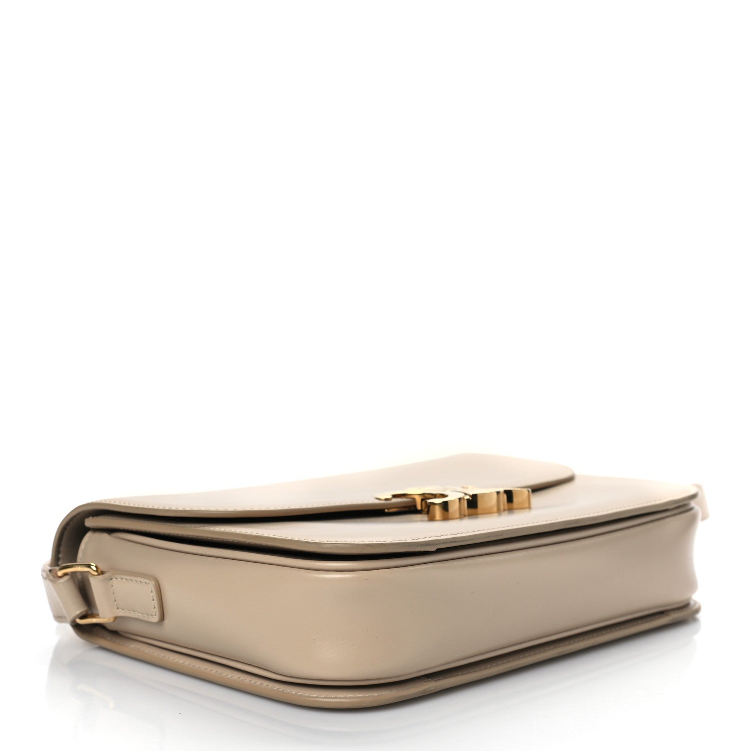 Celine Shiny Calfskin Medium Triomphe Nude 4 of 9