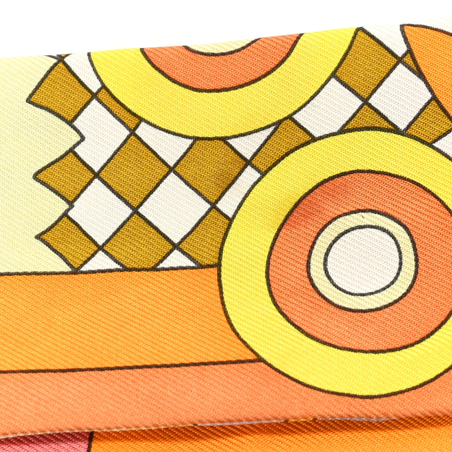 Silk Les Murmures de la Foret Twilly Orange Jaune Vif Vert