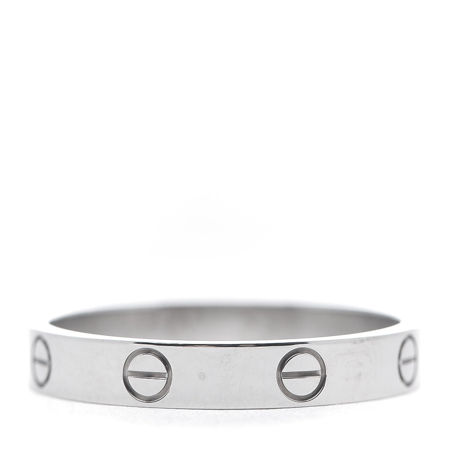 Cartier 18K White Gold 3.5mm LOVE Wedding Band Ring 61 9.5 3 of 5