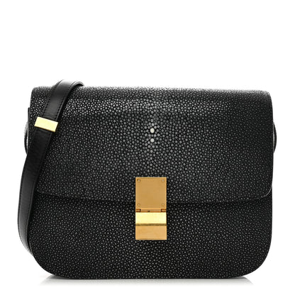 Celine Stingray Medium Classic Box Flap Bag Black 1 of 10