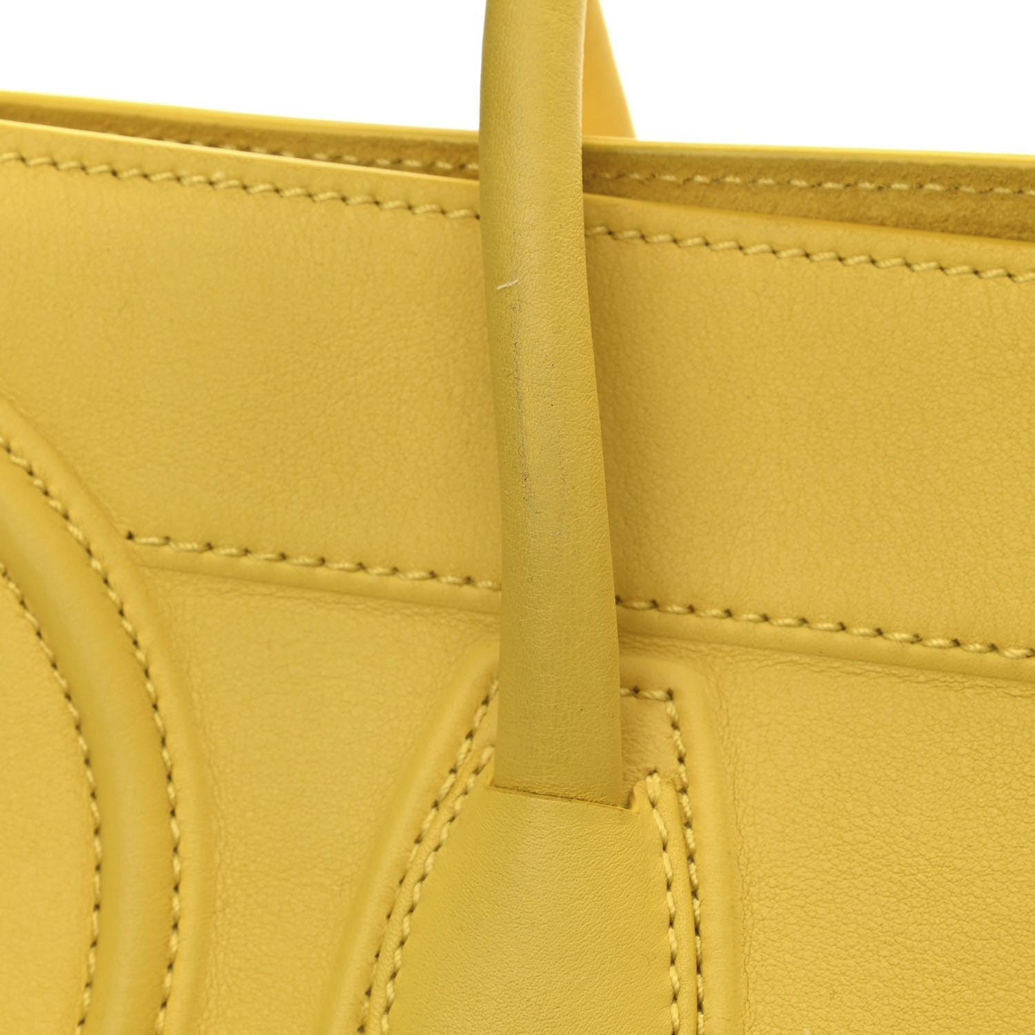 Celine Supple Calfskin Medium Phantom Luggage Sun Yellow 12 of 13