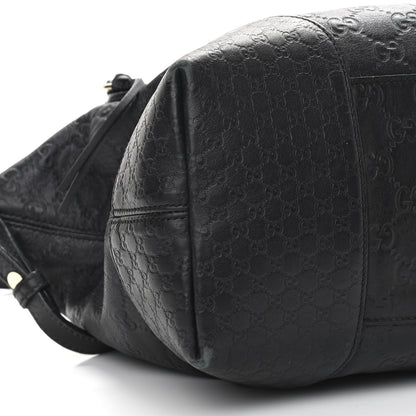Gucci Guccissima Medium Bree Foldover Tote Black 8 of 15