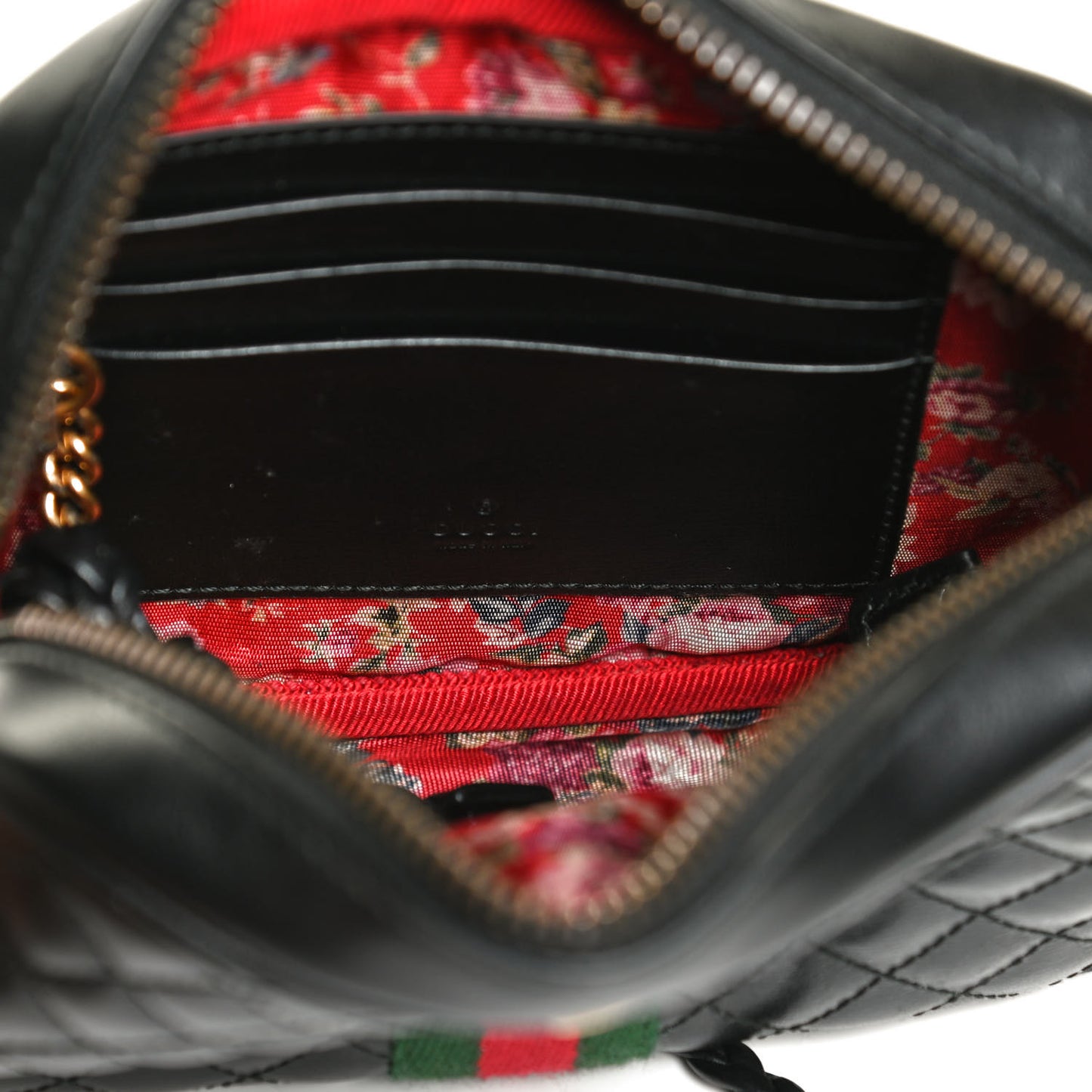 Calfskin Trapuntata Web Mini GG Shoulder Bag Black
