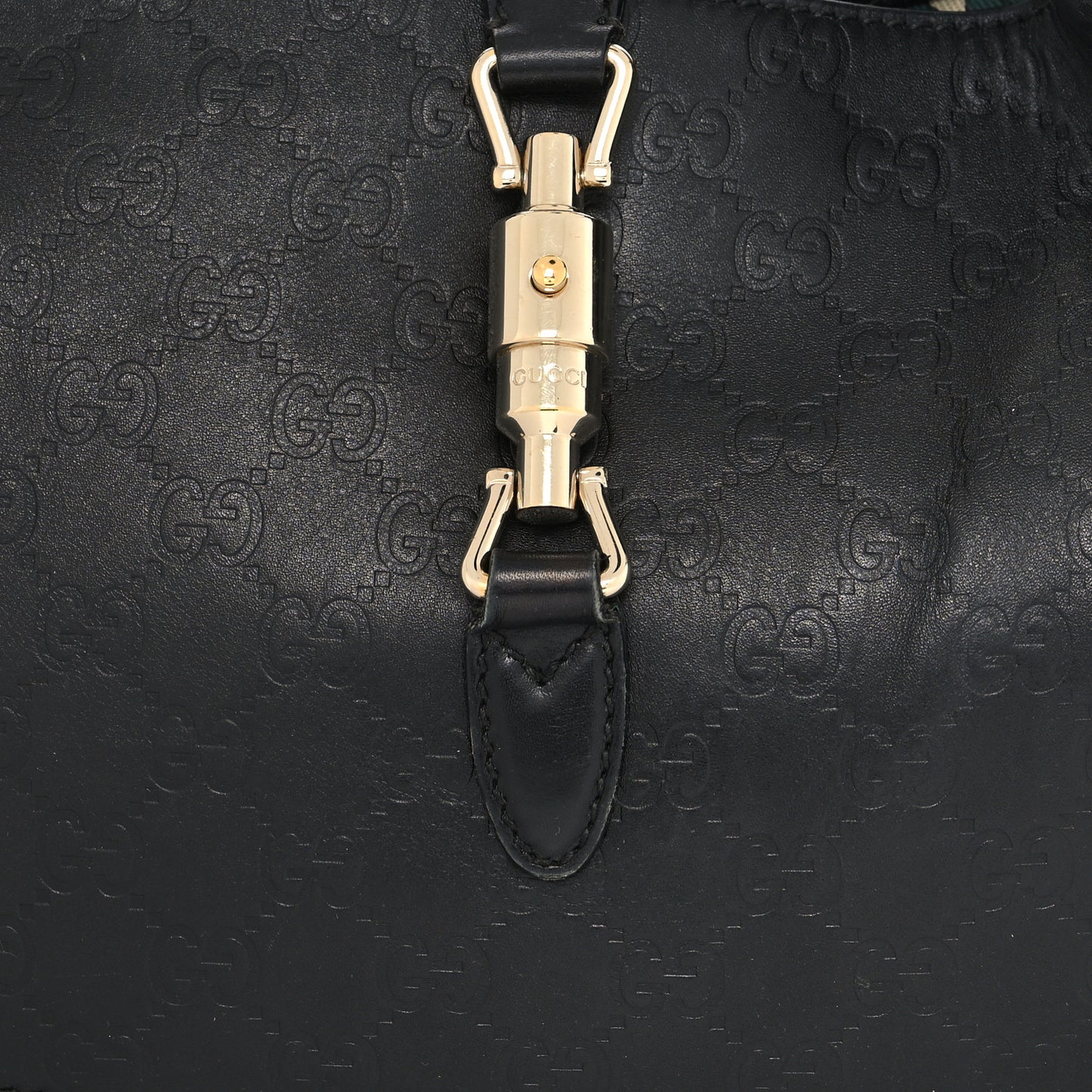 Guccissima Small Jackie O Hobo Black