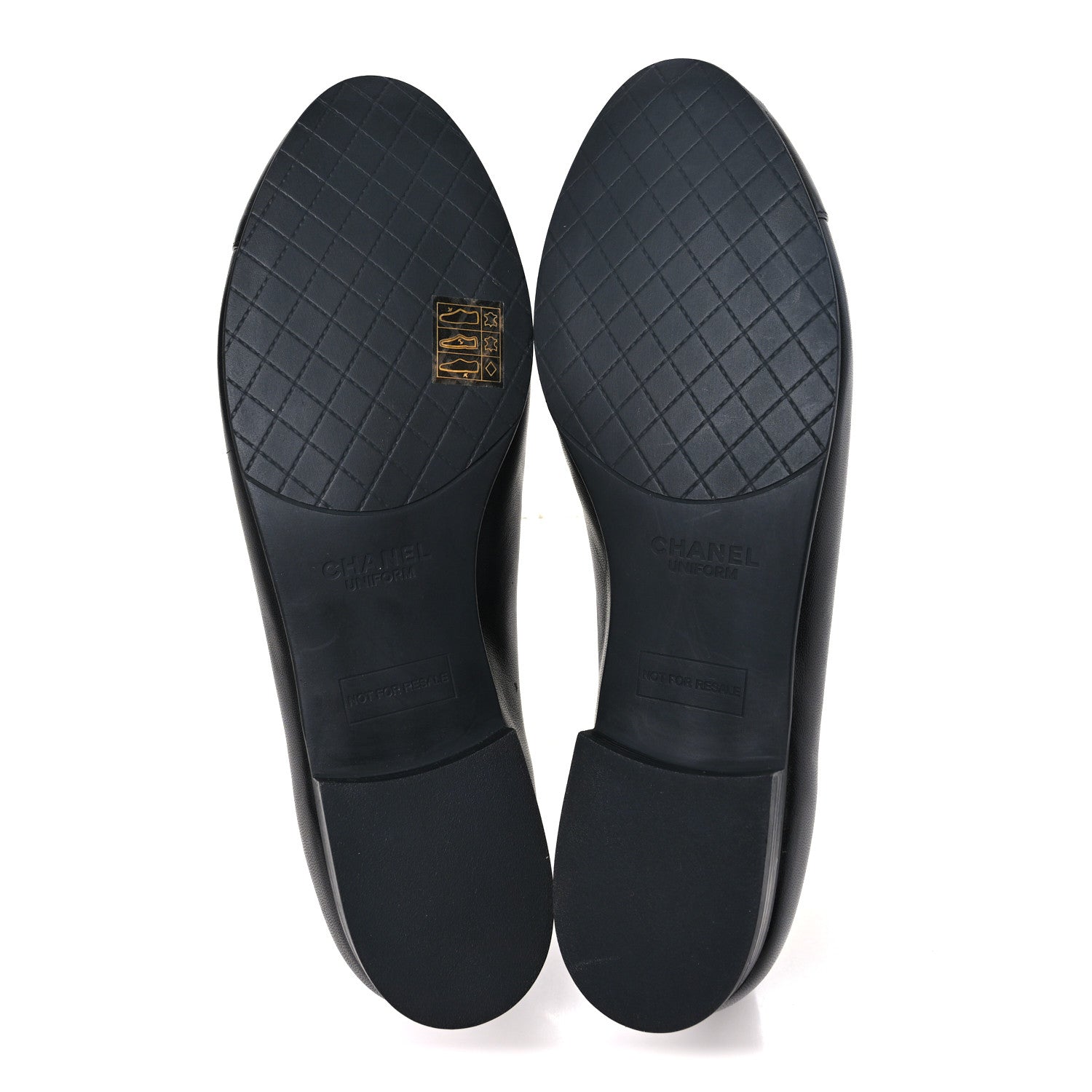 Chanel Lambskin Cap Toe CC Uniform Ballerina Flats 38.5 Black 38.5 Black 6 of 9