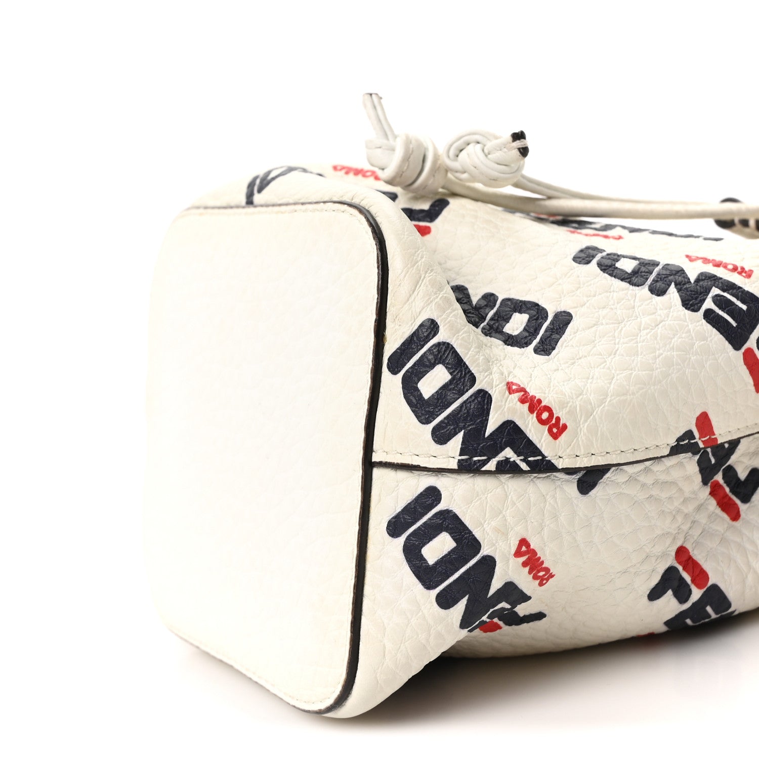 Fendi X FILA Vitello F is Fendi Mania Mini Mon Tresor Bucket Bag White 10 of 10