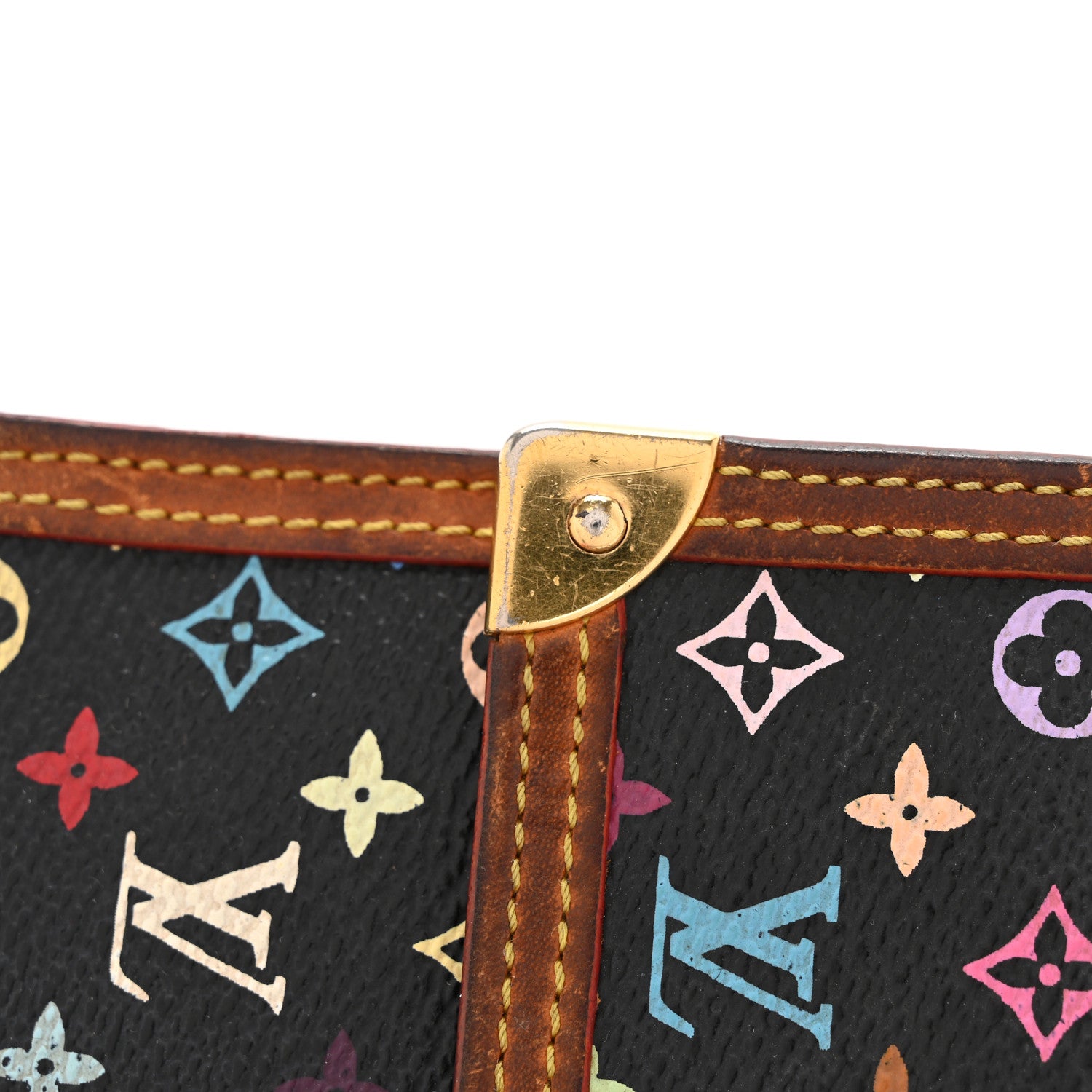 Louis Vuitton Monogram Multicolor Porte Tresor International Wallet Black 9 of 10