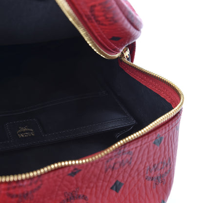MCM Visetos Small Side Stud Stark Backpack Red 4 of 8