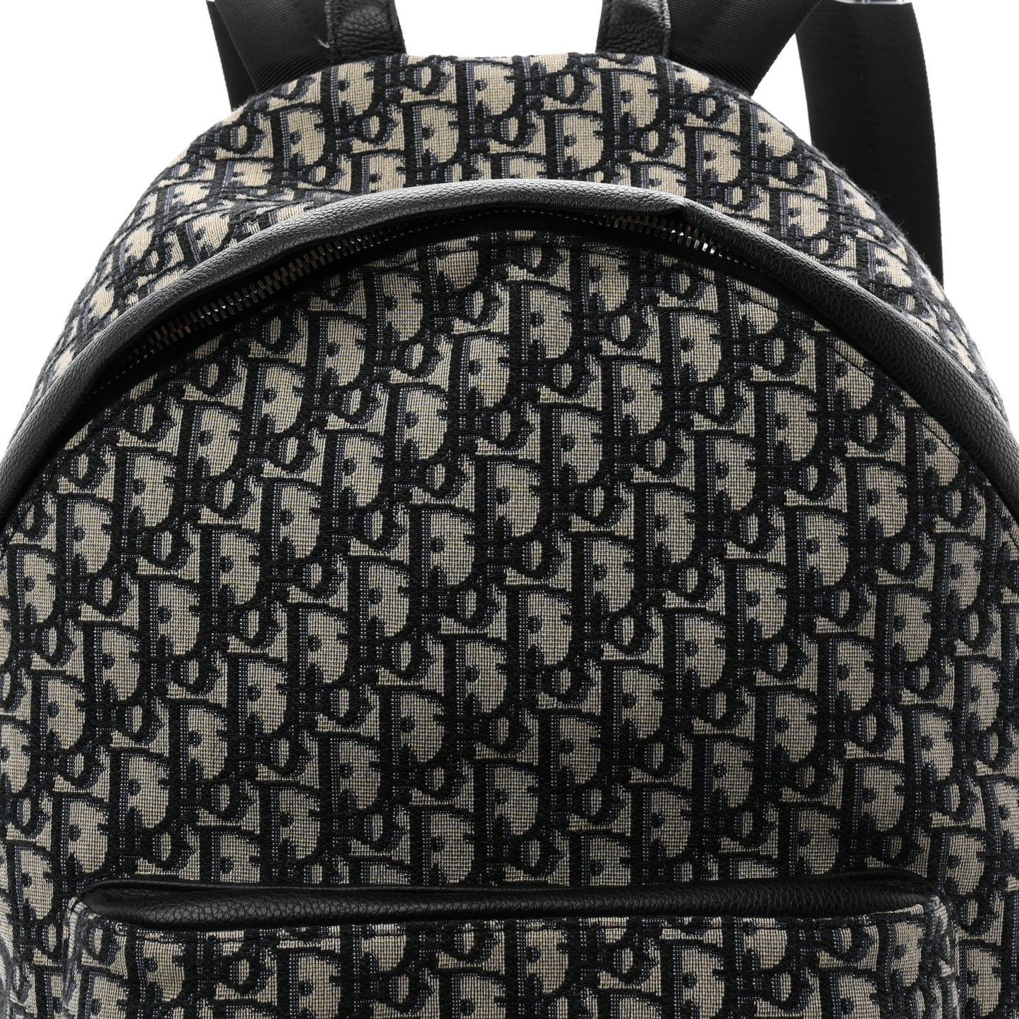 Oblique Calfskin Rider Backpack Beige Black