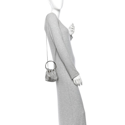 Jimmy Choo Satin Crystal Embellished Micro Bon Bon Bag Silver 2 of 11
