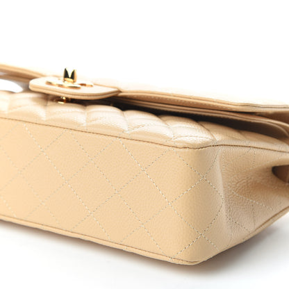 Chanel Caviar Quilted Medium Double Flap Beige Clair 6 of 9