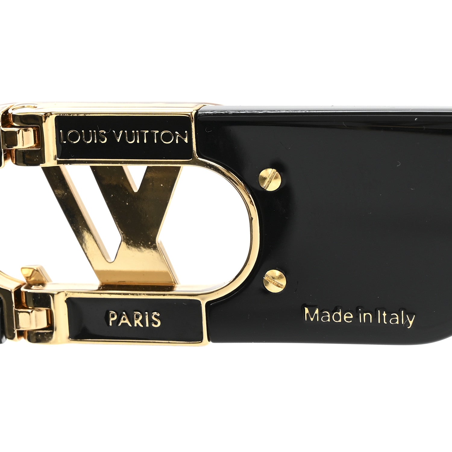 Louis Vuitton Acetate LV Link Square Sunglasses Z1478W Black