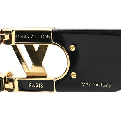 Louis Vuitton Acetate LV Link Square Sunglasses Z1478W Black 5 of 8