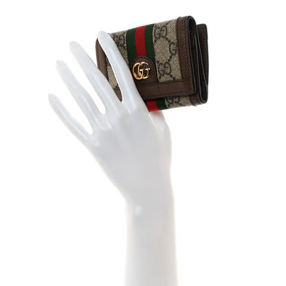 Gucci GG Supreme Monogram Web Ophidia Bi-Fold Wallet Beige New Acero 2 of 9