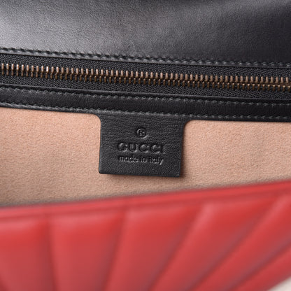 Gucci Calfskin Bamboo Trapuntata Queen Margaret Top Handle Bag Blue Agata Hibiscus Red Mystic White Sugar Pink 6 of 12