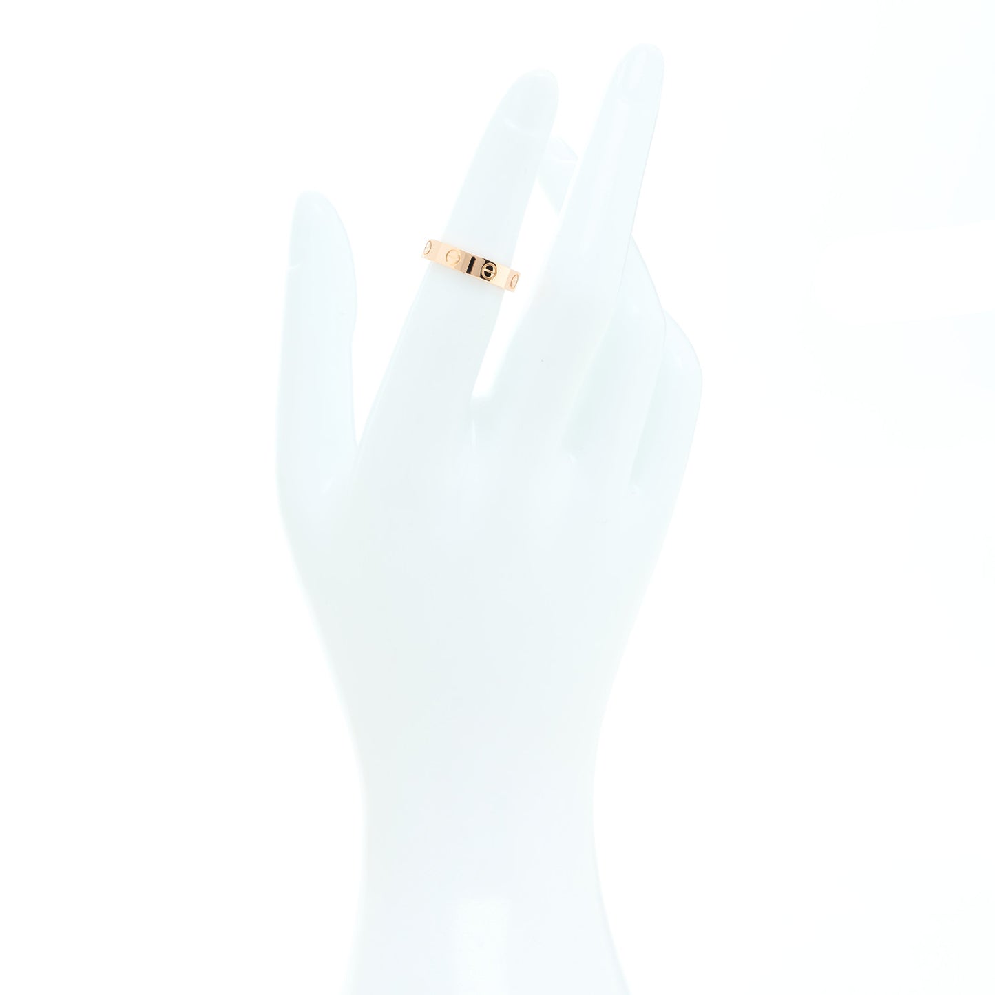 18K Pink Gold Diamond 4mm LOVE Wedding Band Ring 49 5
