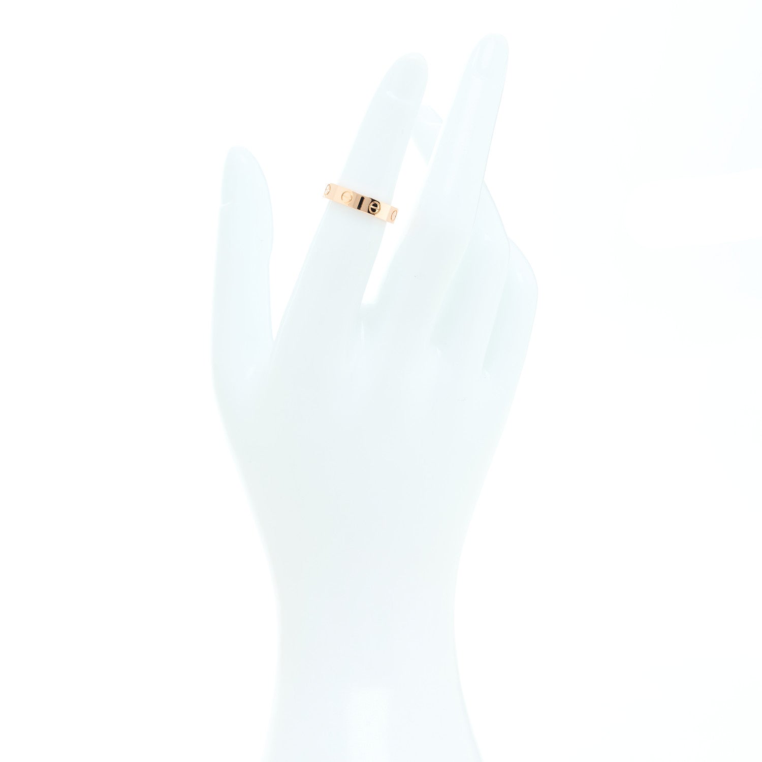 Cartier 18K Pink Gold Diamond 4mm LOVE Wedding Band Ring 49 5 2 of 6