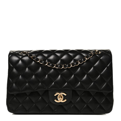 Chanel Lambskin Quilted Medium Double Flap Black 1 of 13