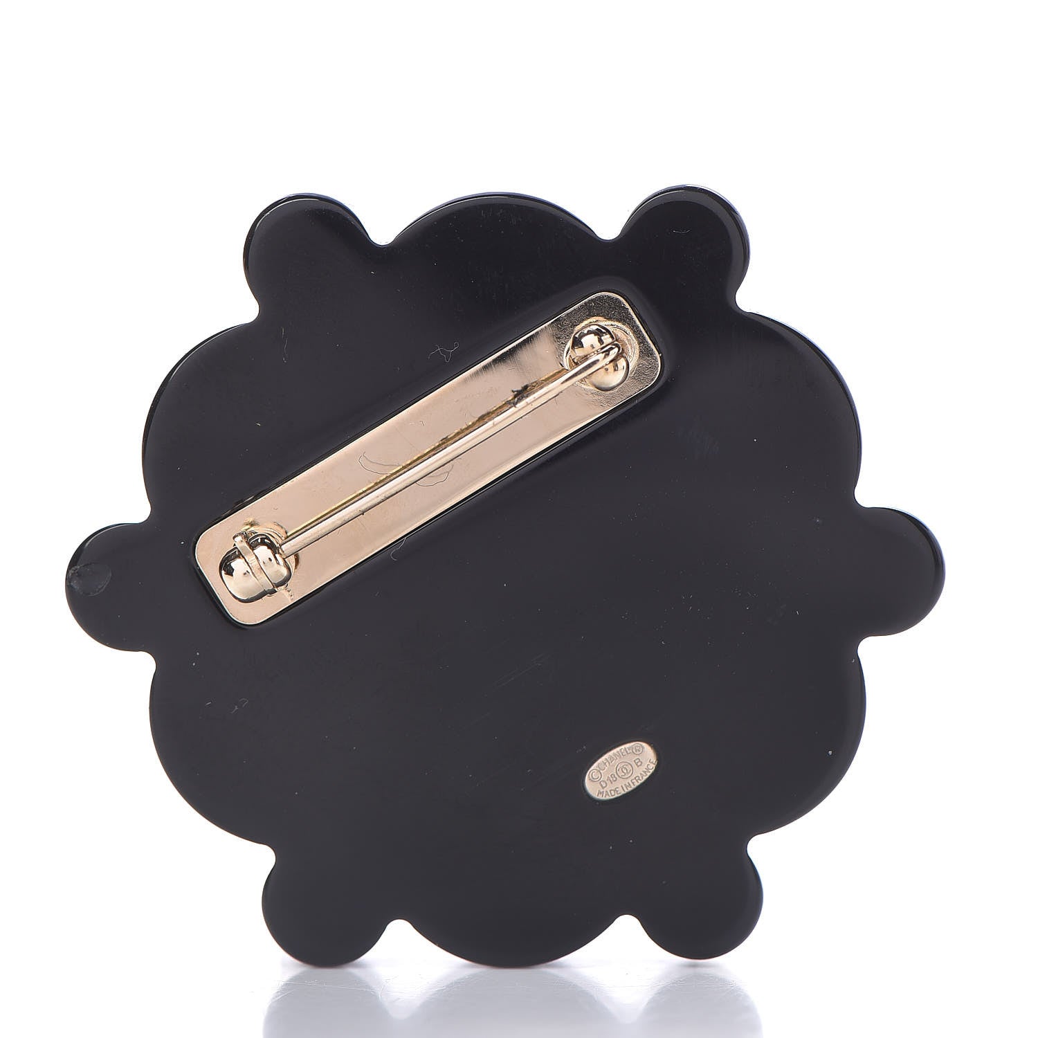 Chanel Resin Pearl Snowflake Brooch Black 3 of 5