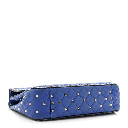 Valentino Garavani Nappa Medium Rockstud Spike Shoulder Bag Acid Blue 4 of 15