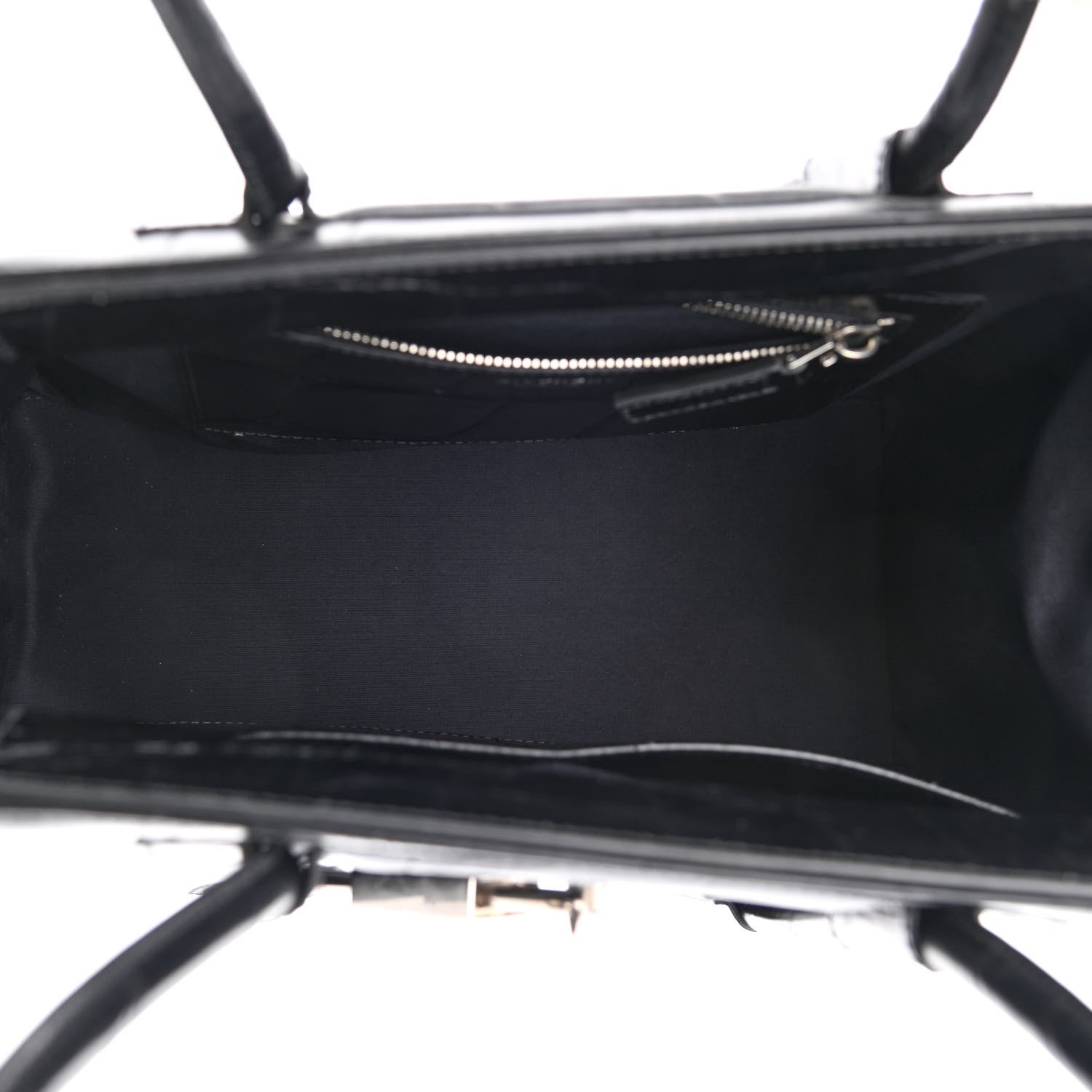 Givenchy Calfskin Crocodile Embossed Medium Lock Antigona Black 5 of 10