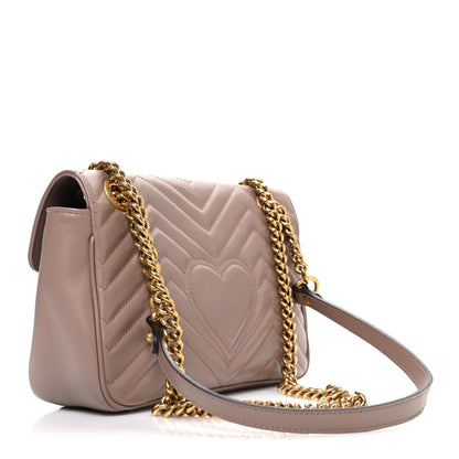 Gucci Calfskin Matelasse Small GG Marmont Shoulder Bag Porcelain Rose 3 of 10