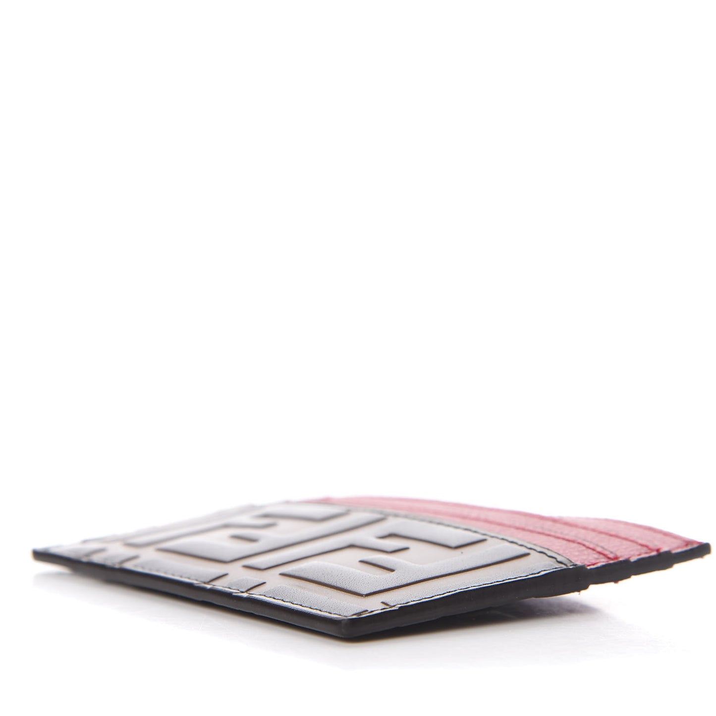 Vitello Cruise Bi-Color FF 1974 Embossed Card Holder Maya Black Fragola